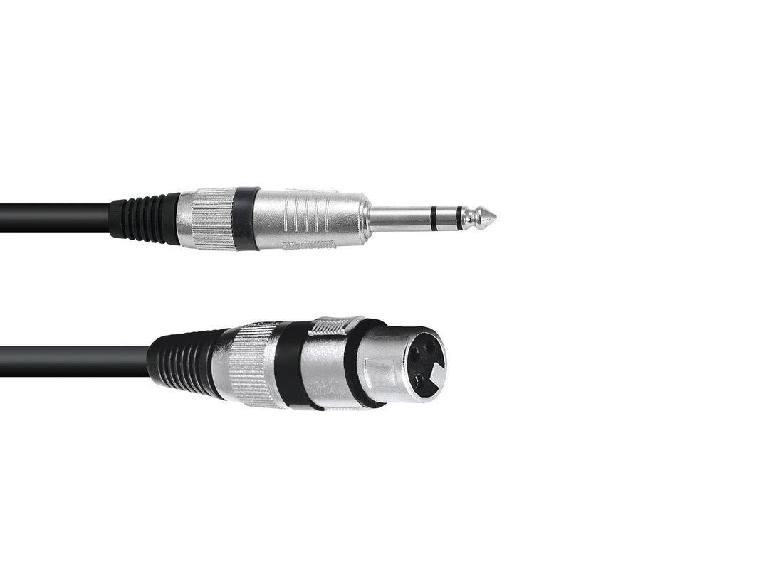 OMNITRONIC Adapterkabel XLR(F)/Klinke Stereo 0.9m bk