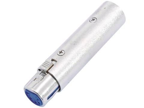 Adapter Audiostecker 3-polig XLR männlich auf 5-polig XLR weiblich