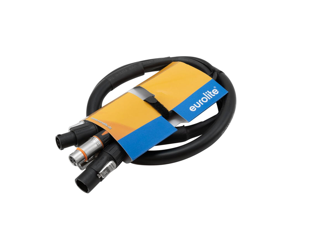 EUROLITE Combi Cable DT-2 DMX IP T-Con/3-poliger XLR 3m