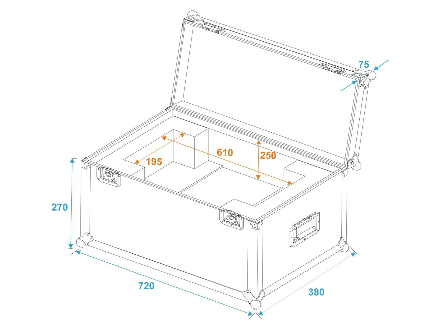 ROADINGER Flight case for SL-160/SL-350 follow spot