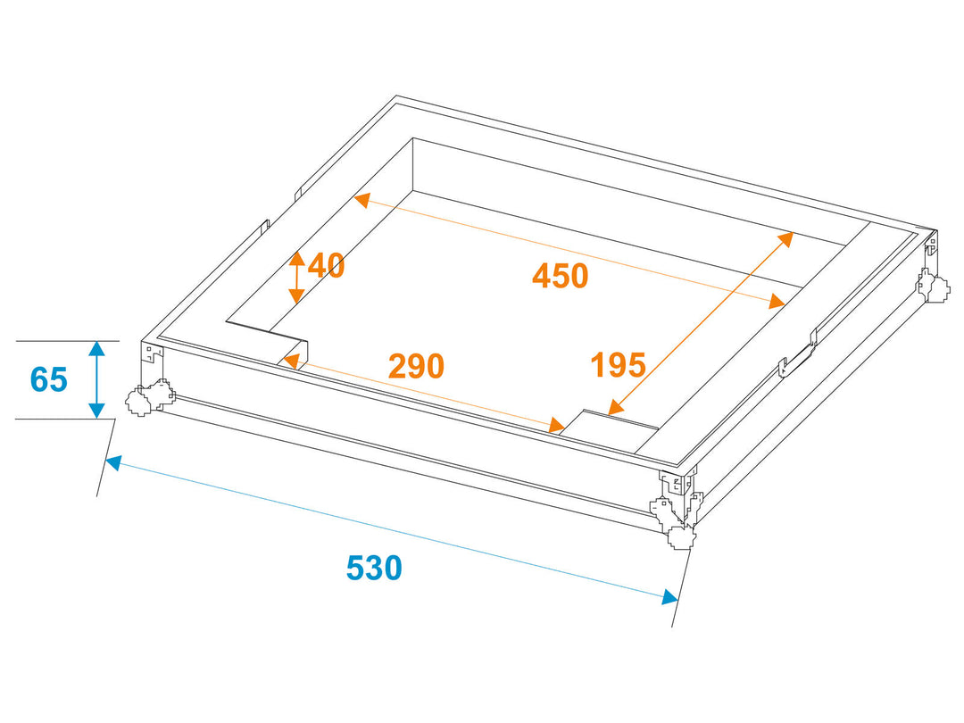 ROADINGER Flightcase DMX Move Bigfoot