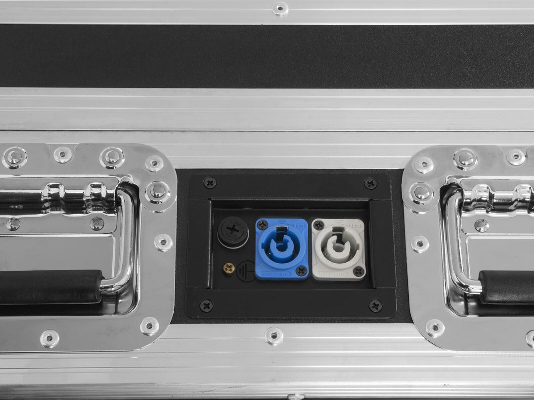 ROADINGER flightcase 4x AKKU BAR-6 Glow QCL Flex QuickDMX mit Ladefunktion