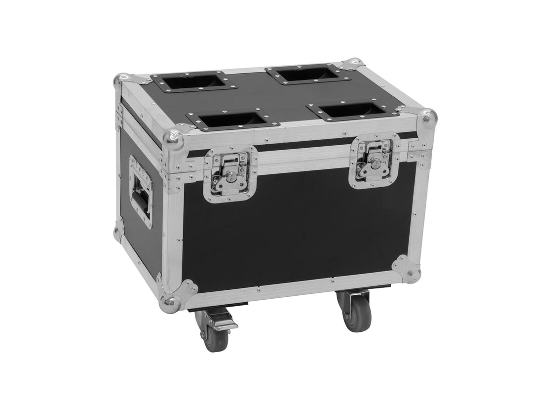 ROADINGER Flightcase 4x LED TMH-13/17/S30/W36 mit Rädern