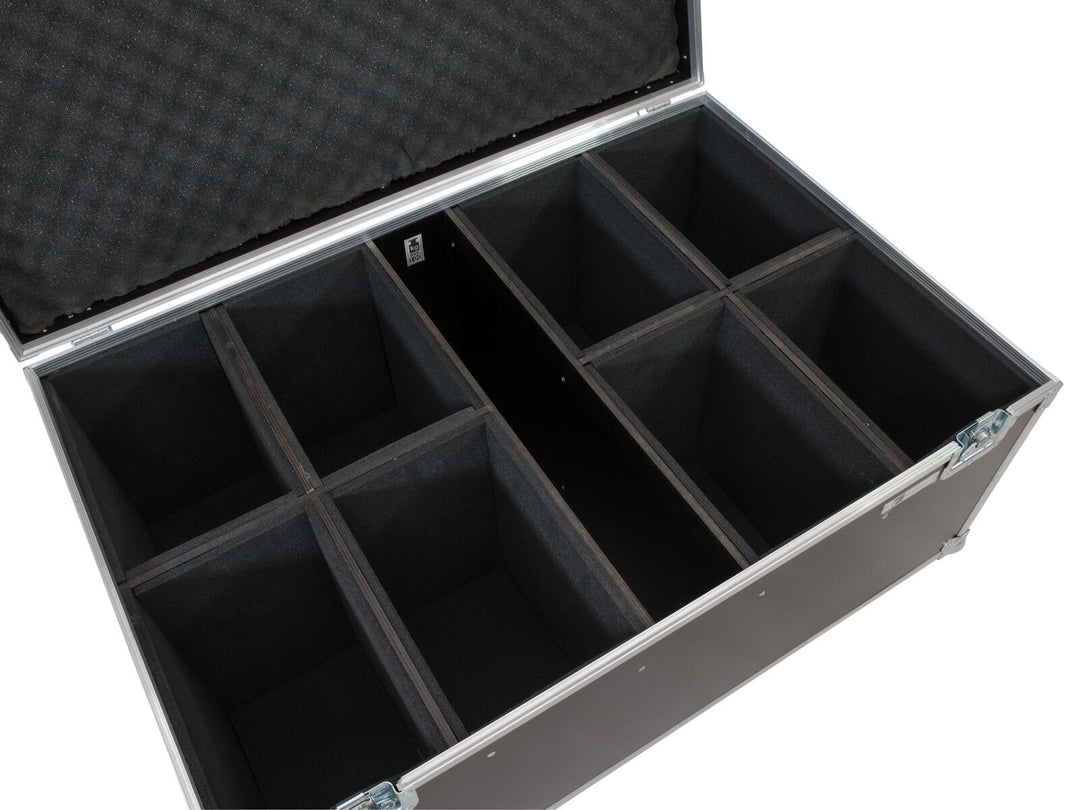 ROADINGER Flightcase 8x LED IP PAR 12x8W QCL/12x9 SQL Spot mit Rollen