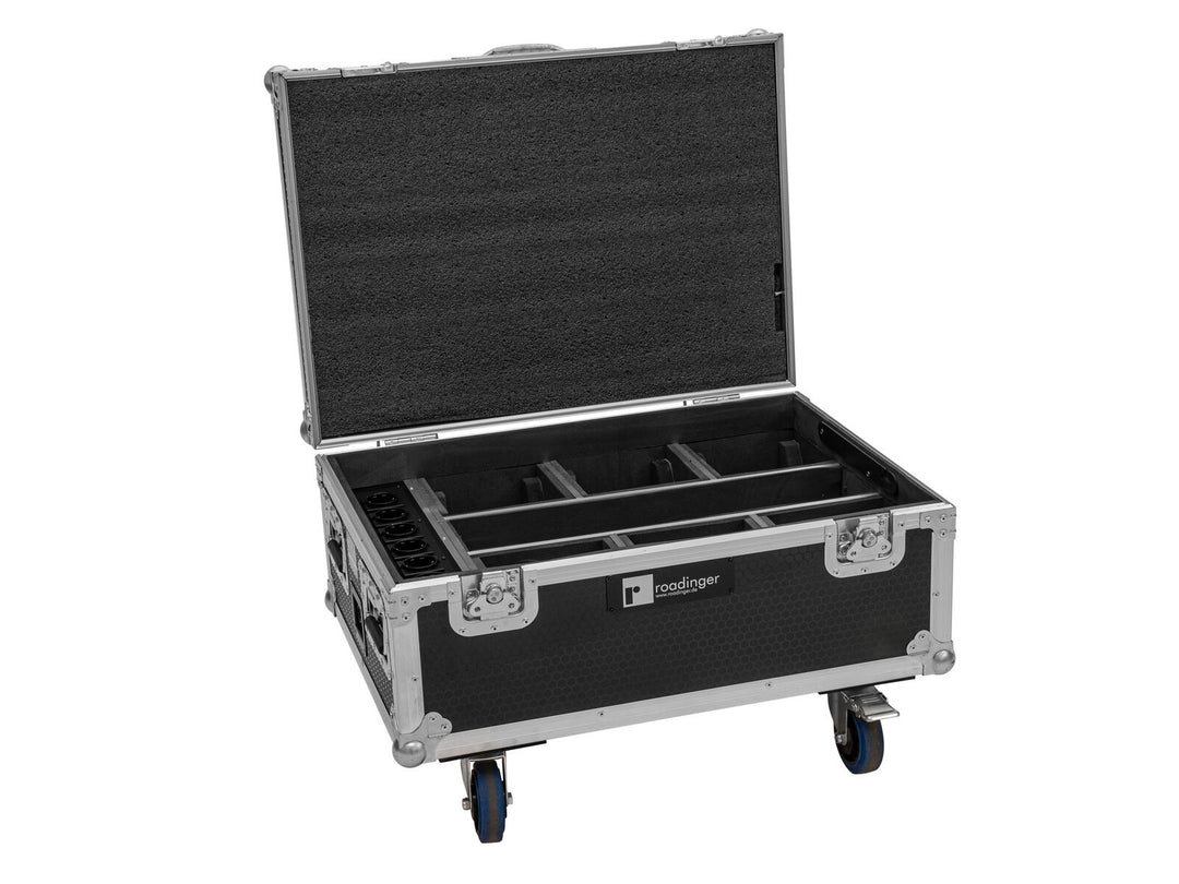 EUROLITE Set 6x AKKU IP TL-3 QCL + Case mit Rollen und Ladefunktion