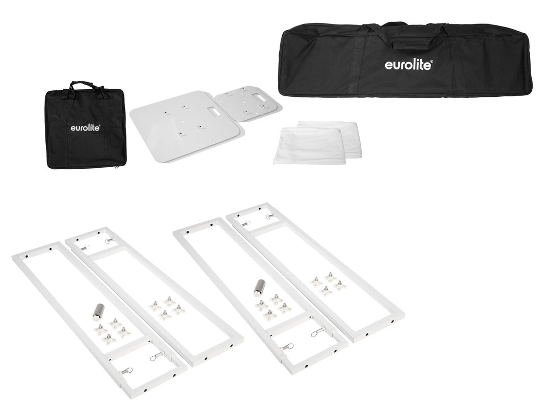 EUROLITE 2x Stage Stand variable inkl. Abdeckung und Tasche, weiß