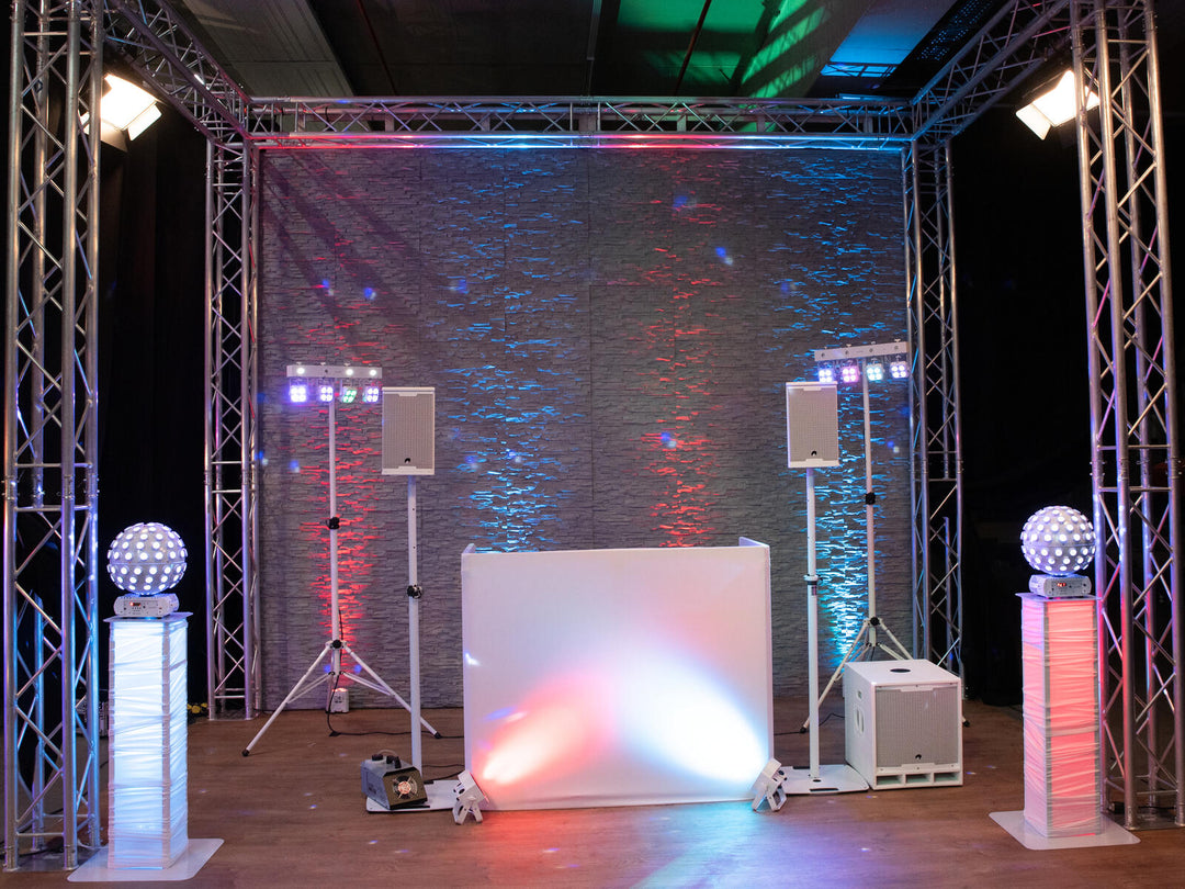 EUROLITE 2x Stage Stand variable inkl. Abdeckung und Tasche, weiß