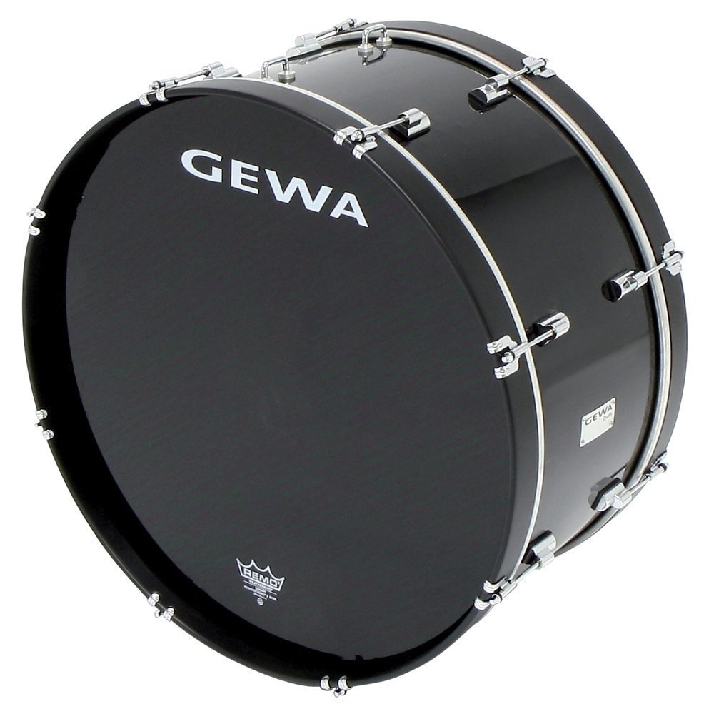 GEWA Marschgroßtrommel 24" x 10", schwarz, Remo-Fell
