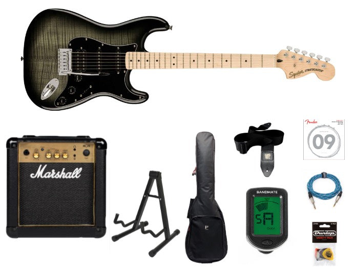 Fender Squier Affinity Stratocaster Starterpaket - Black Burst