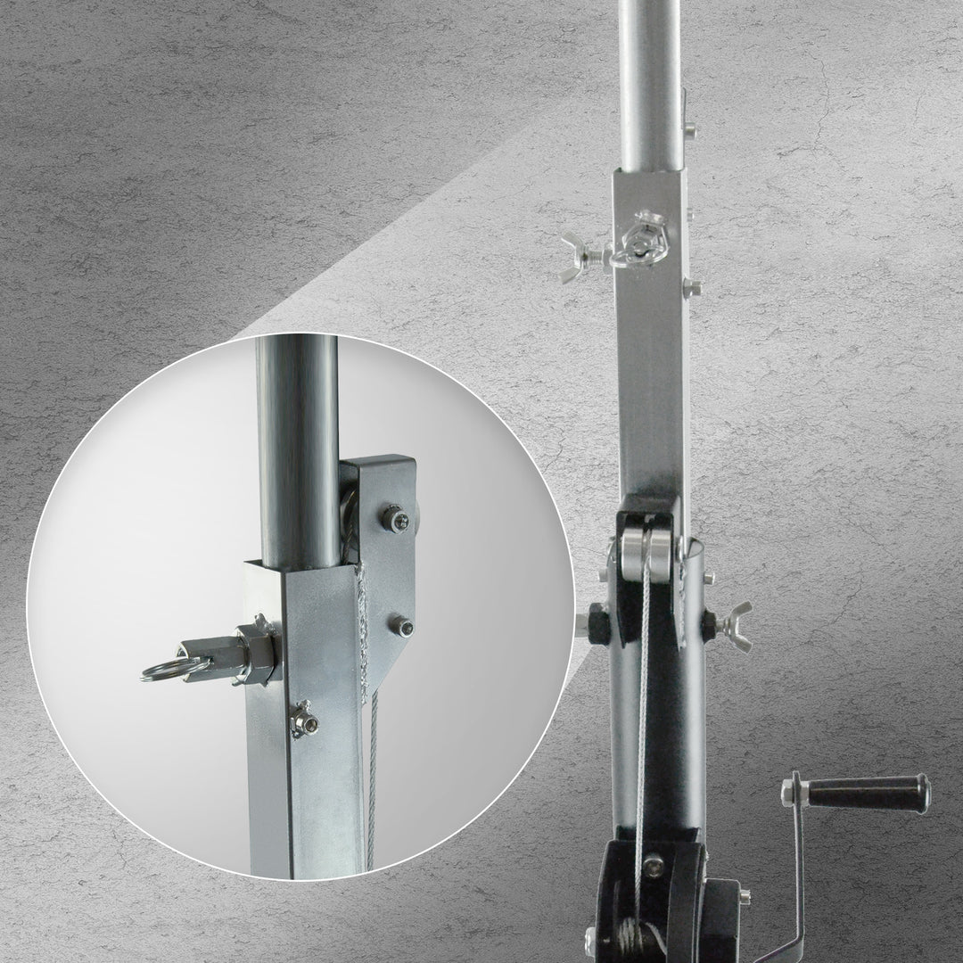 Hardman LS3 wind-up Lichtstativ, 1,7 bis 4,3 m, 65 kg