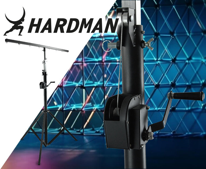 Hardman LS3 wind-up Lichtstativ, 1,7 bis 4,3 m, 65 kg