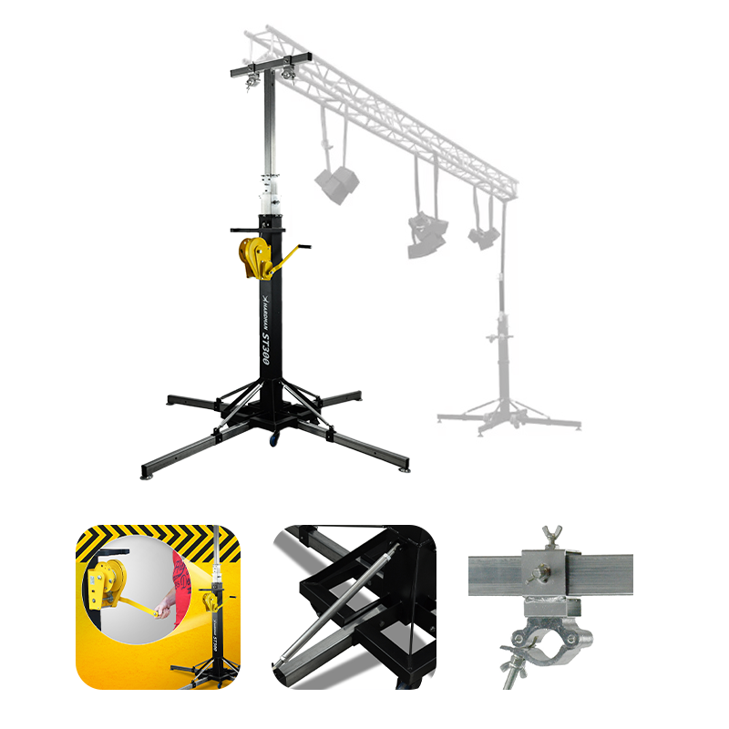 Hardman ST300 Bühnenturm mit Seilzug, 2 bis 5,5 m, 300 kg