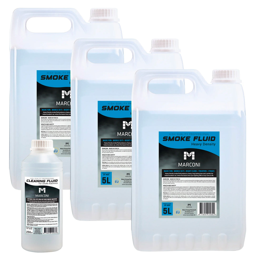 3 x 5L Nebelfluid (Heavy Density) + 250ml Reinigungsflüssigkeit