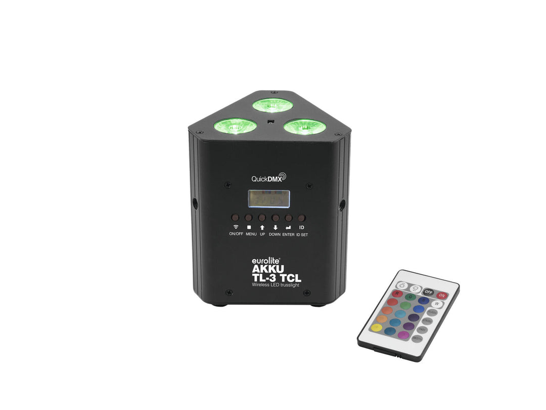 EUROLITE Set 4x AKKU TL-3 TCL QuickDMX + Case mit Ladefunktion