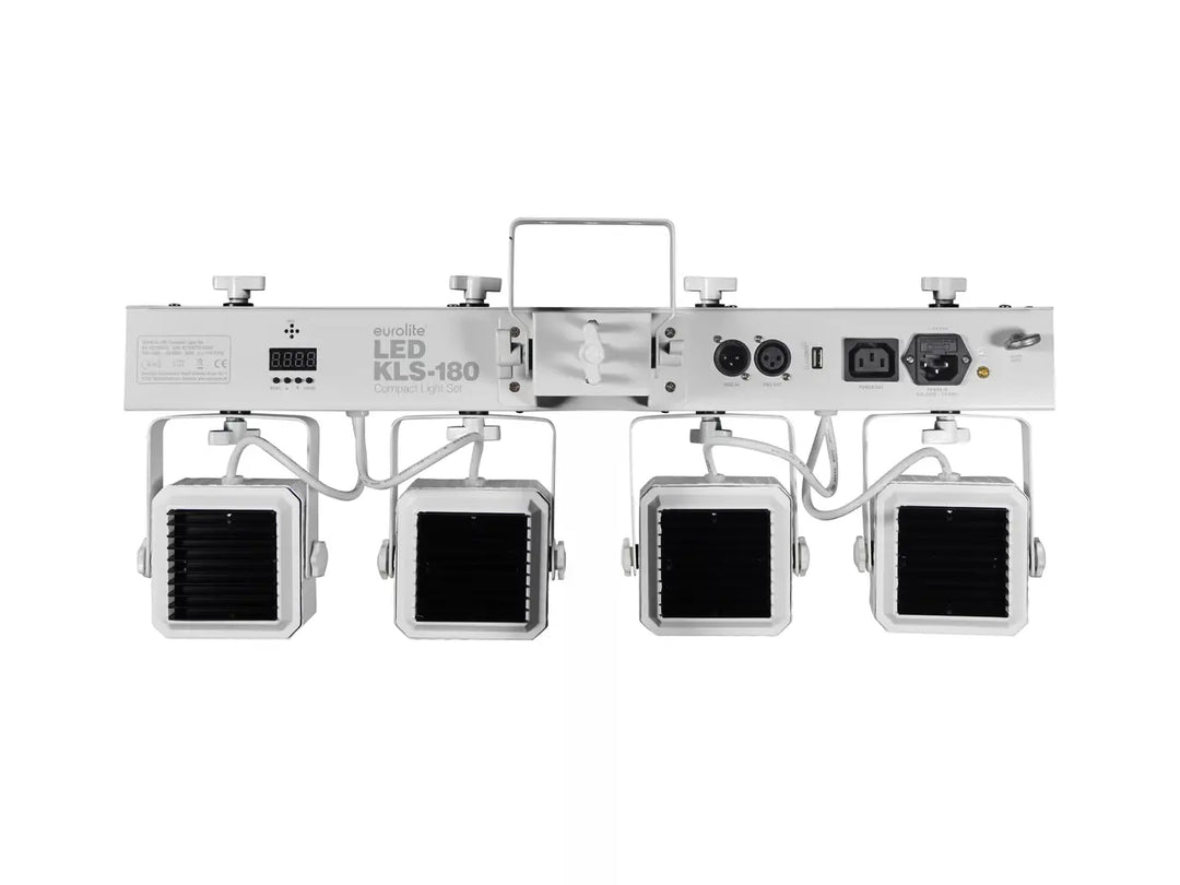 EUROLITE Set LED KLS-180 weiß + BS-2 EU Lautsprecherständer in Weiß