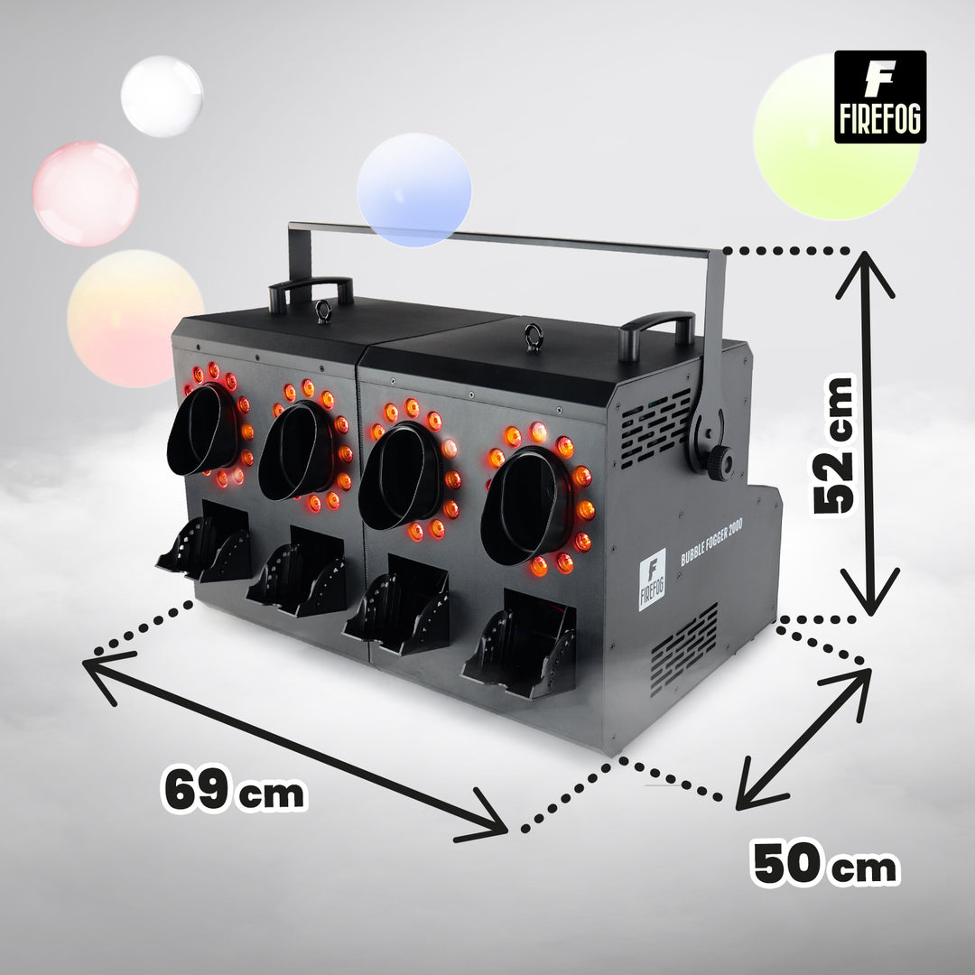 Firefog BUBBLE FOGGER 2000 nebel- und Blasenmaschine mit LED und DMX