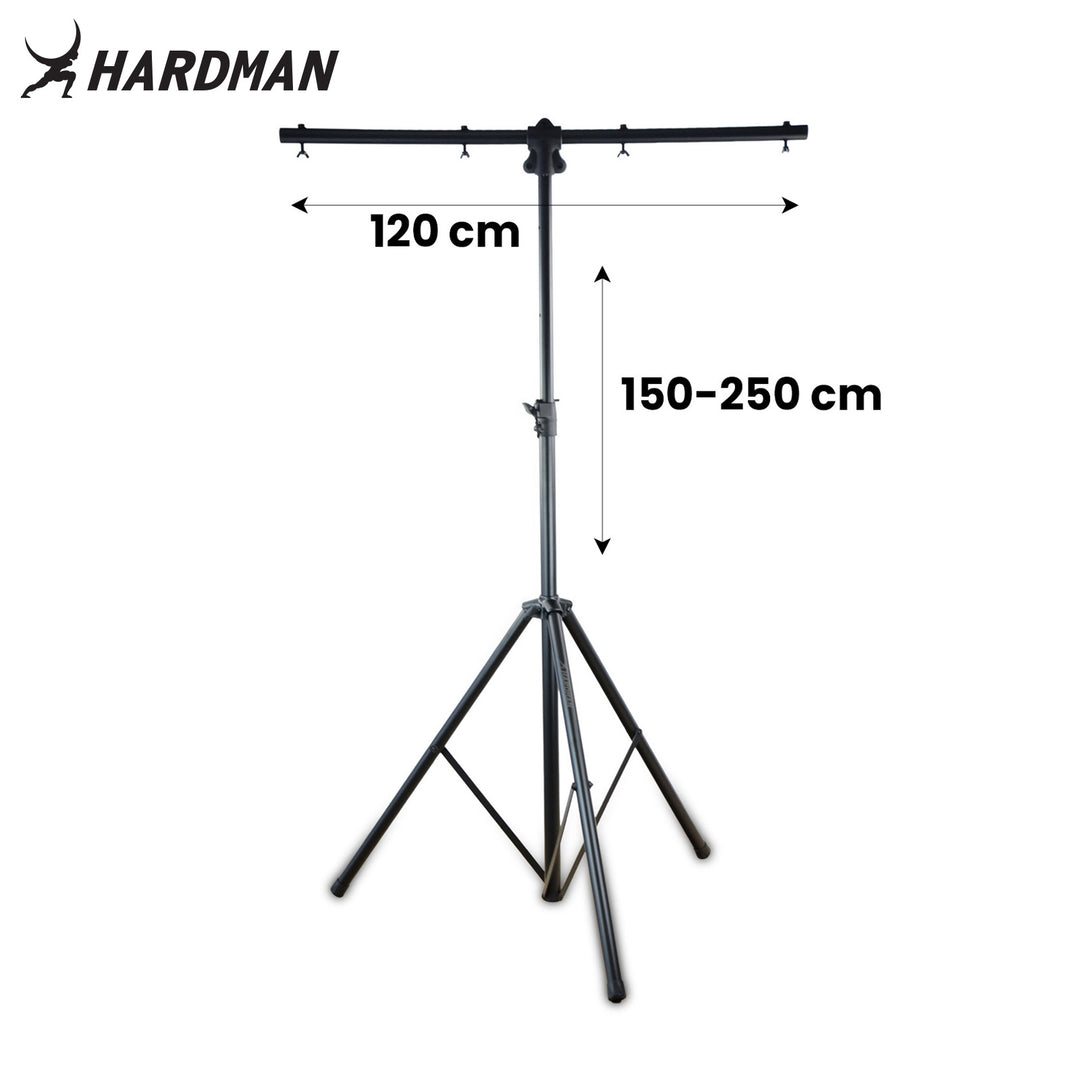 Hardman HLS2 Lichtstativ mit T-Bar, 2,5 m, 70 kg, schwarz