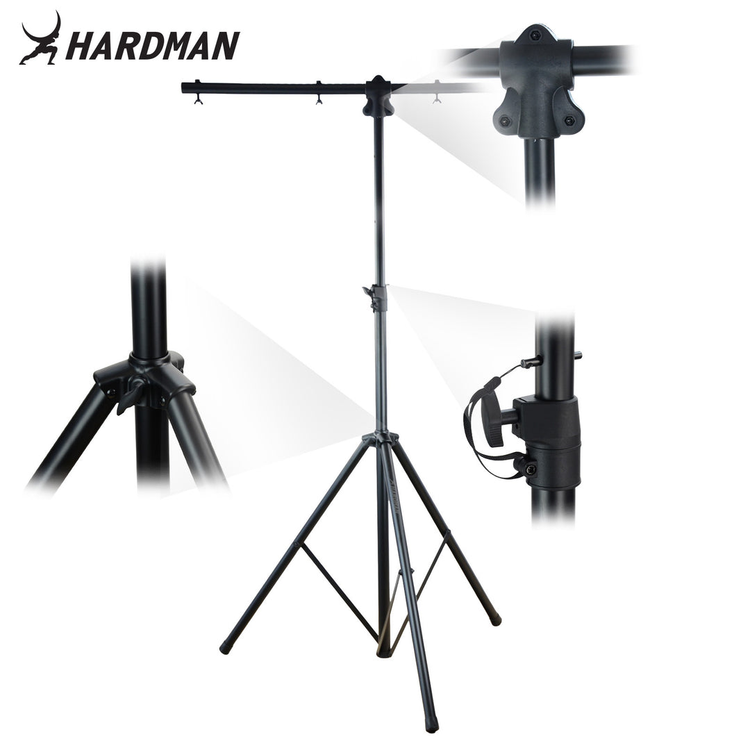 Hardman HLS2 Lichtstativ mit T-Bar, 2,5 m, 70 kg, schwarz