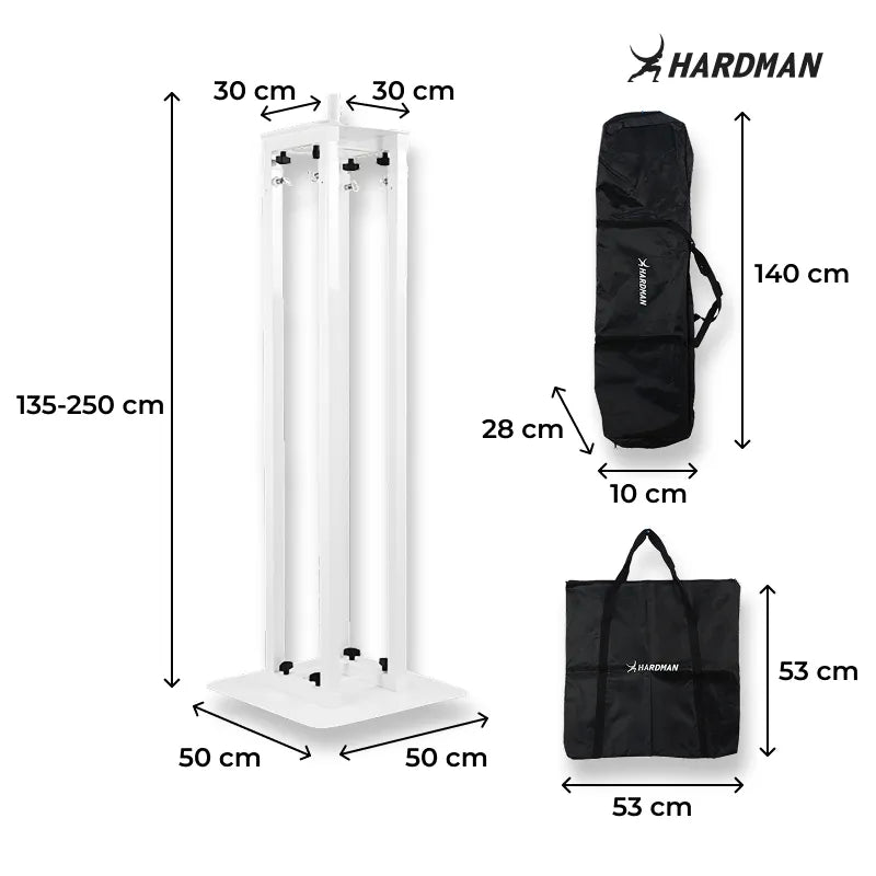 Hardman PTS24W Totem, weiß, 135-250 cm