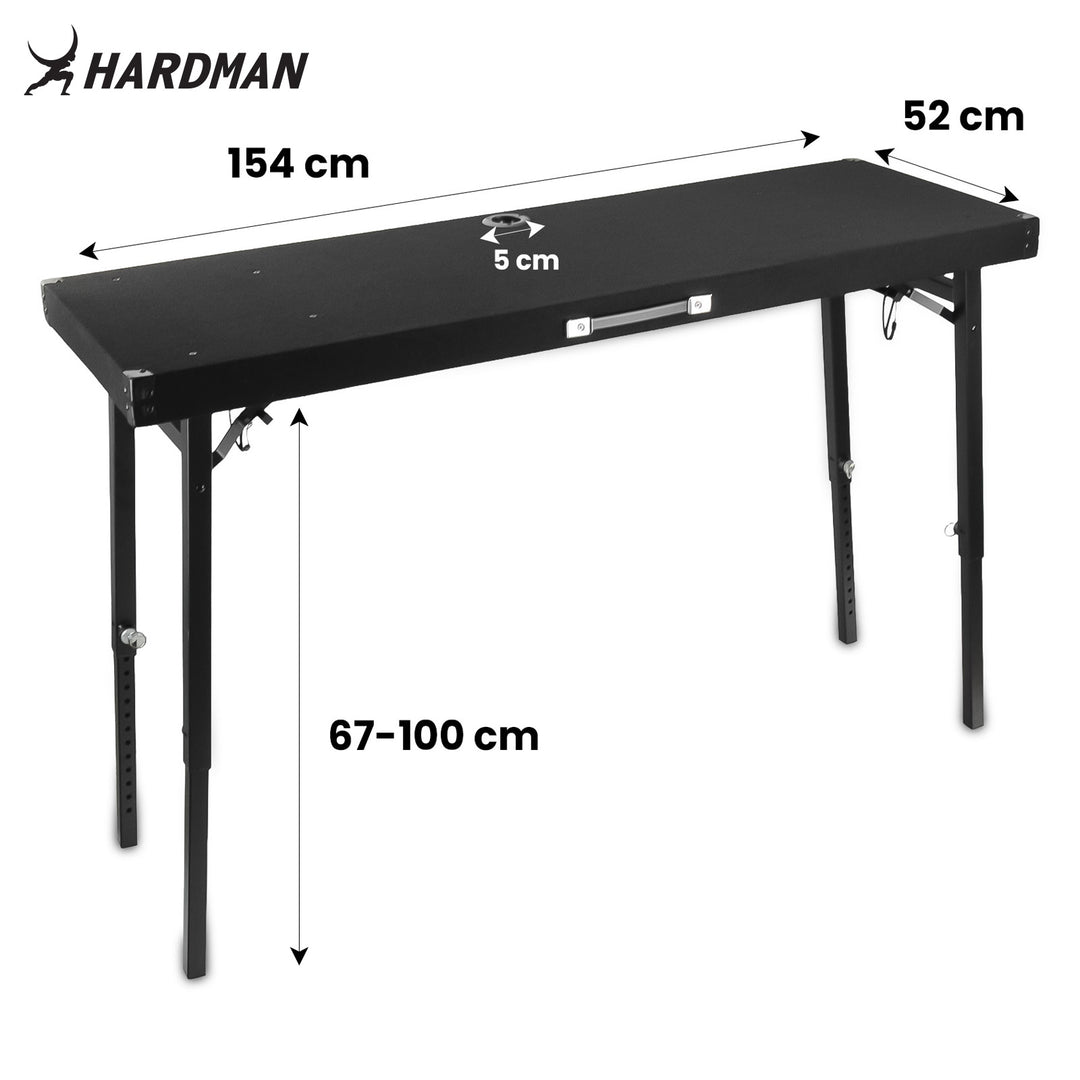 Hardman DTS1 klappbarer DJ-Tisch, 154 x 52 cm, mit Tasche