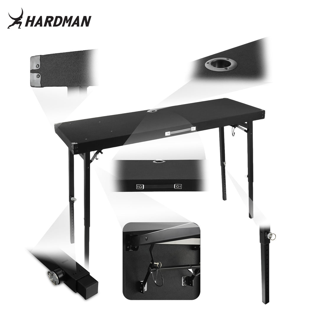 Hardman DTS1 klappbarer DJ-Tisch, 154 x 52 cm, mit Tasche