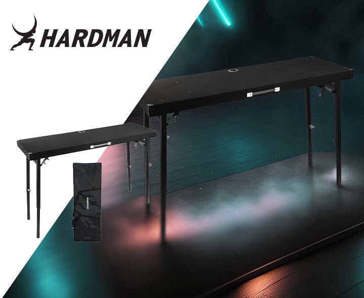 Hardman DTS1 klappbarer DJ-Tisch, 154 x 52 cm, mit Tasche