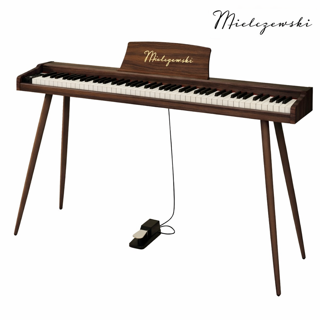 Mielczewski digitalpiano mit Metallbeinen, braun