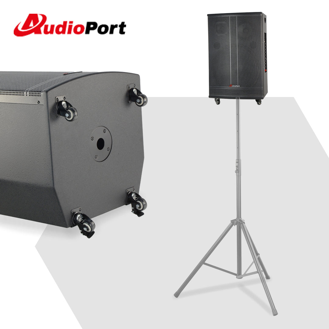 Audioport V15 tragbarer aktiver Lautsprecher mit 500 W und 2 mikrofonen