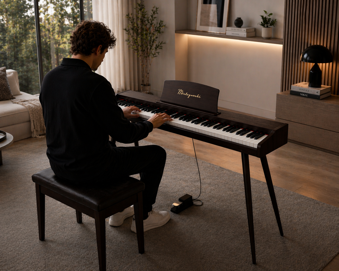 Mielczewski Virelai digitalpiano mit Beinen, dunkelbraun