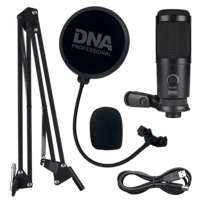 DNA CM USB KIT Kondensator USB Mikrofon Schwenkarm Popfilter Kabelset