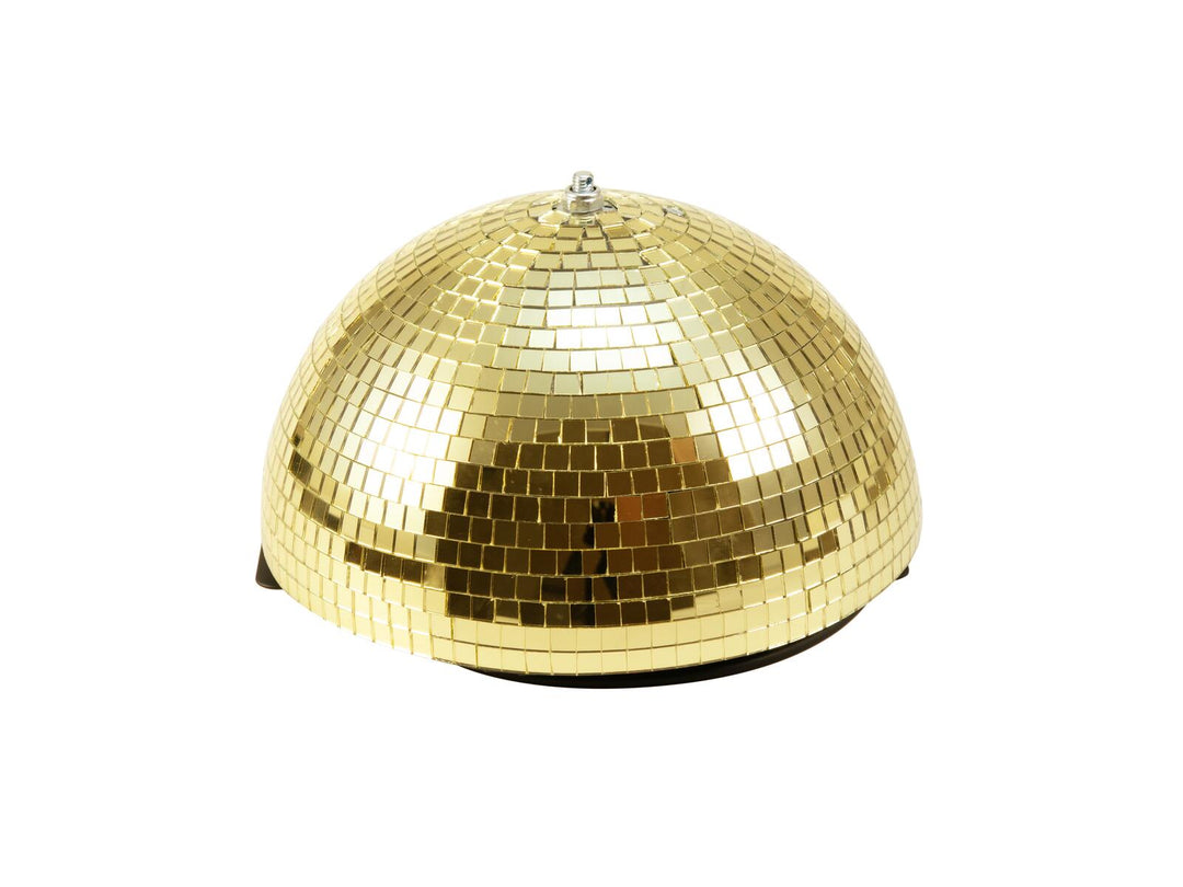 EUROLITE Halbe Spiegelkugel 30cm gold motorisiert