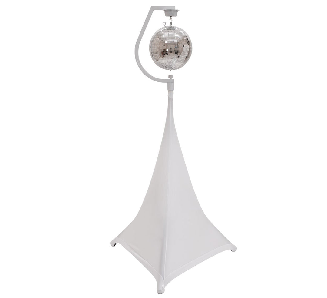 Halter mit Motor für Spiegelkugeln bis 30cm (Weiß)