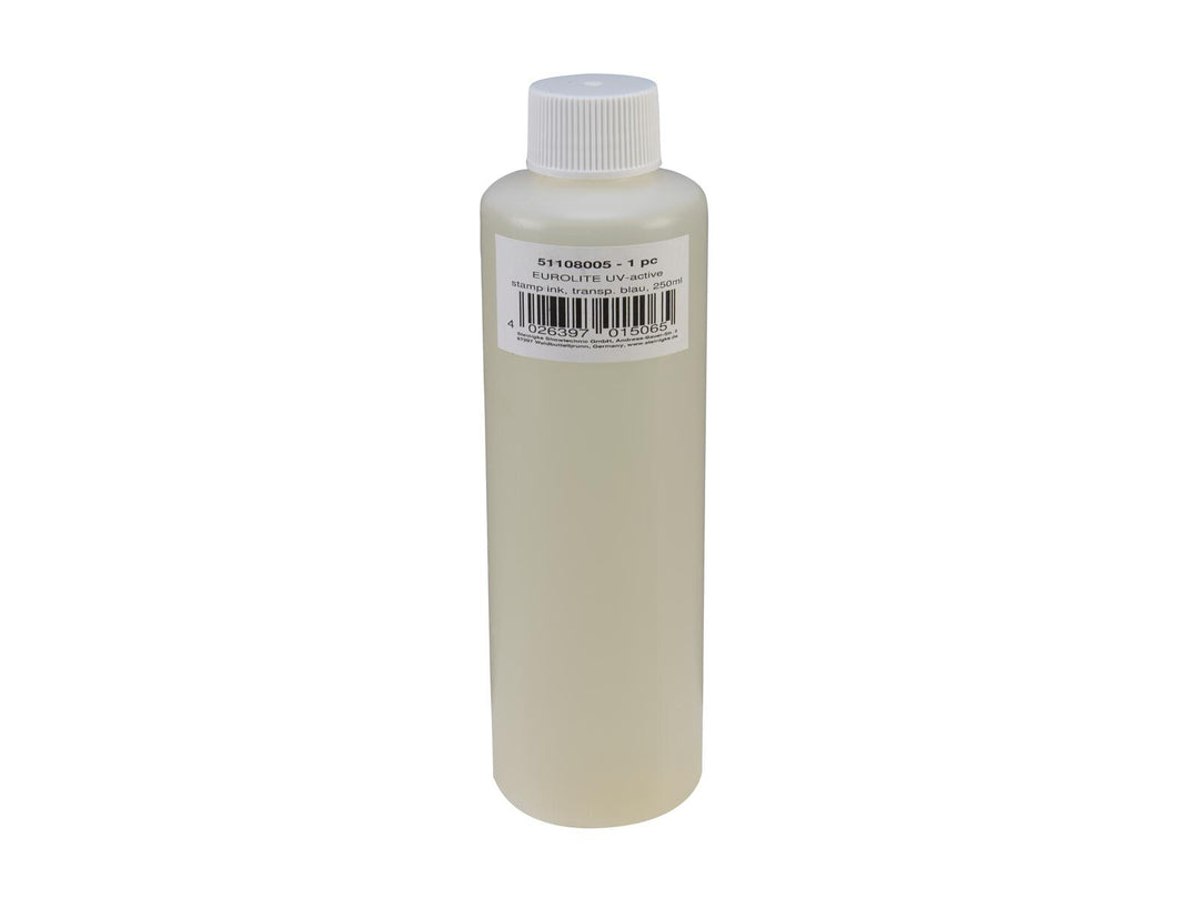 EUROLITE UV-active Stamp Ink, transparent blau, 250ml