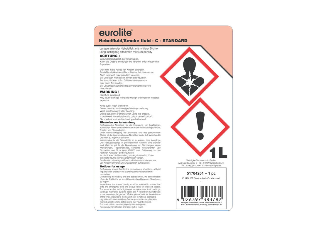 EUROLITE SMOKE FLUID -C- Standard, 1l Nebelfluid