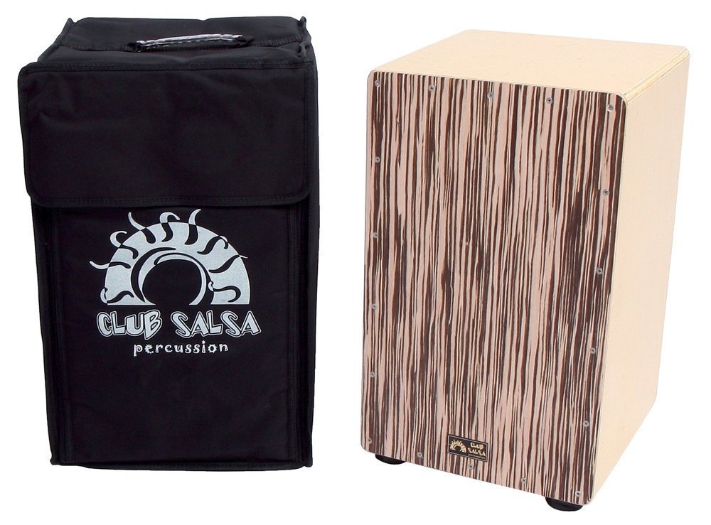 GEWA Club Salsa Cajon aus echtem Holz, Zebrano-Front