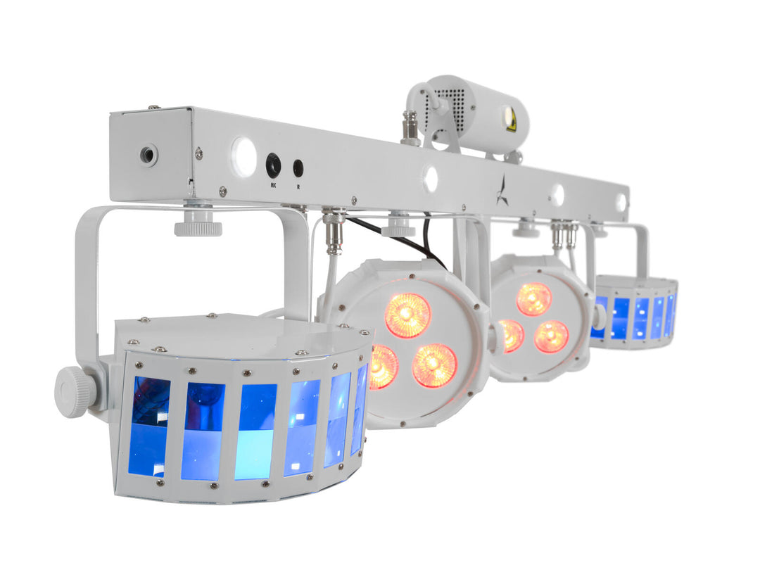 EUROLITE Set LED KLS Laser Bar FX Light Set weiß + BPS-2 Lautsprecherstativ weiß