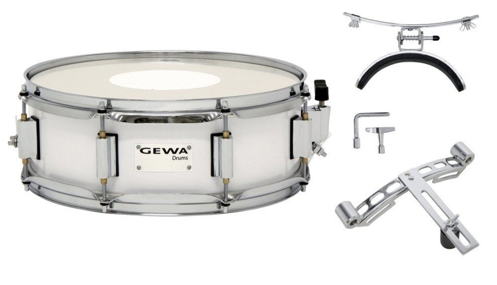 GEWA Marsch-snare-drum 13" x 5", Birke laminiert, weiß