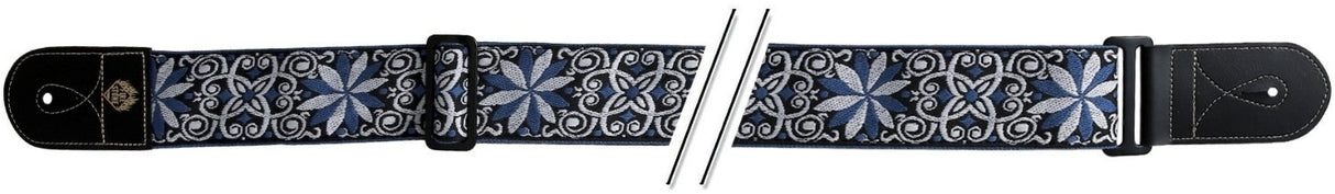 GEWA Gitarren Gurte F&S Folk Jacquard - Blau-White