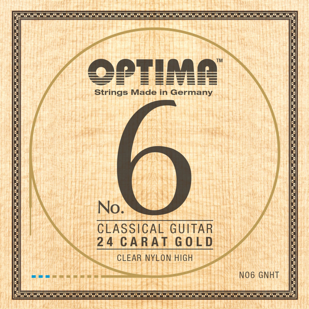 Optima Saiten für klassische Gitarren No. 6 24 Karat Gold - Set Nylon Gold hoch (NO6.GNHT)