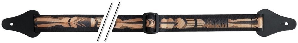 Fire & Stone Ukulelengurt aus Nylon, „Totem Two“, 37 mm