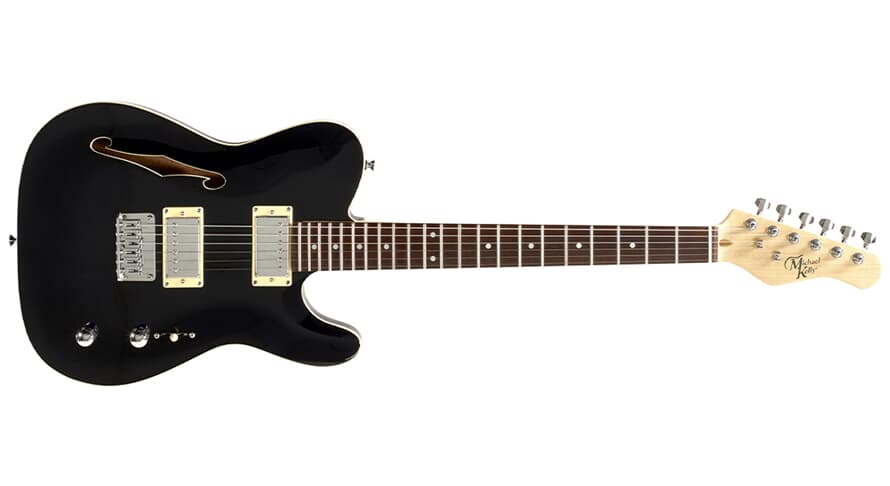 Michael Kelly 58 Thinline Semi-Hollow E-Gitarre, Gloss Black