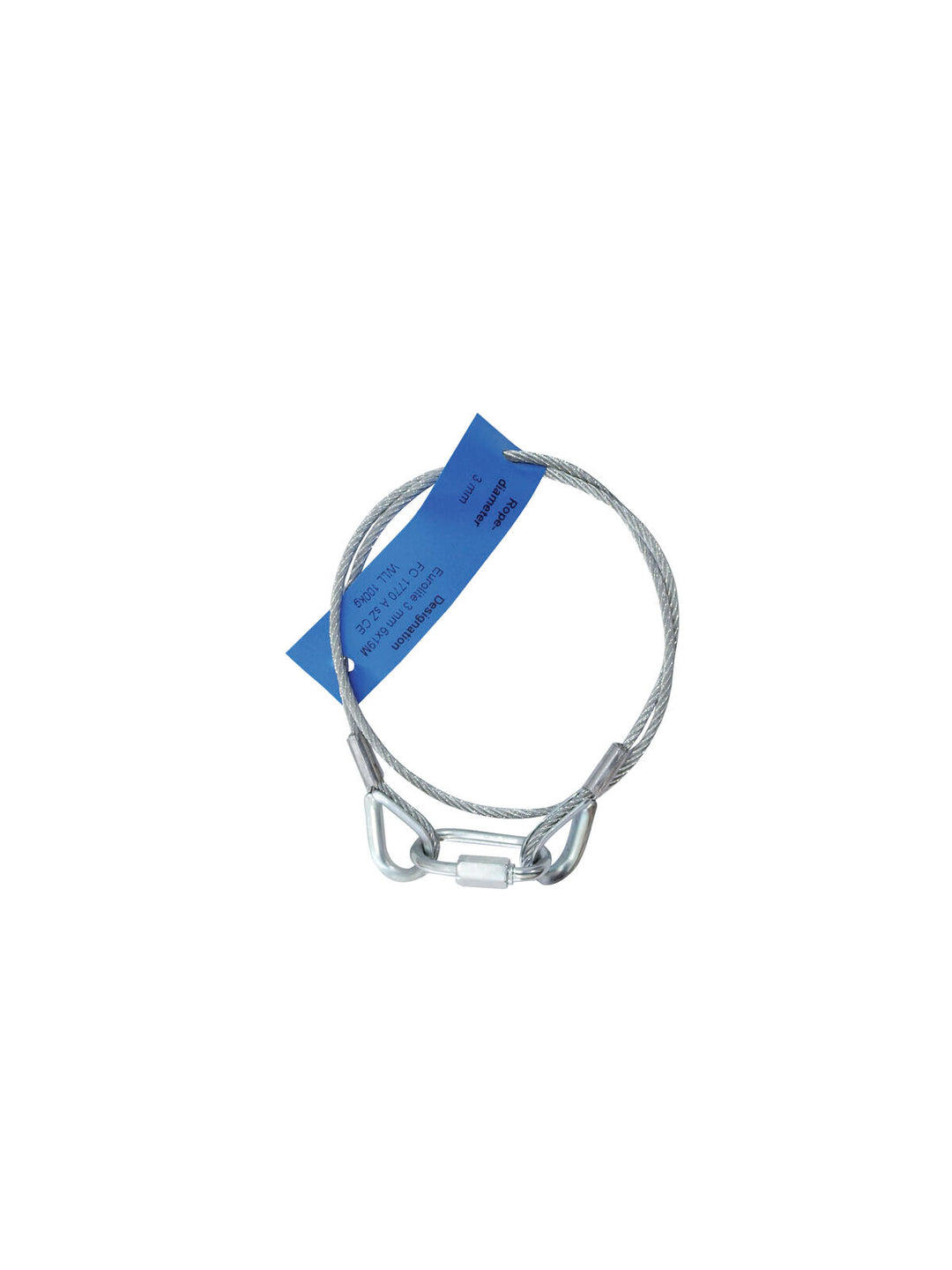 EUROLITE Sicherheitsseil AG-5 3x600mm bis zu 5kg sil