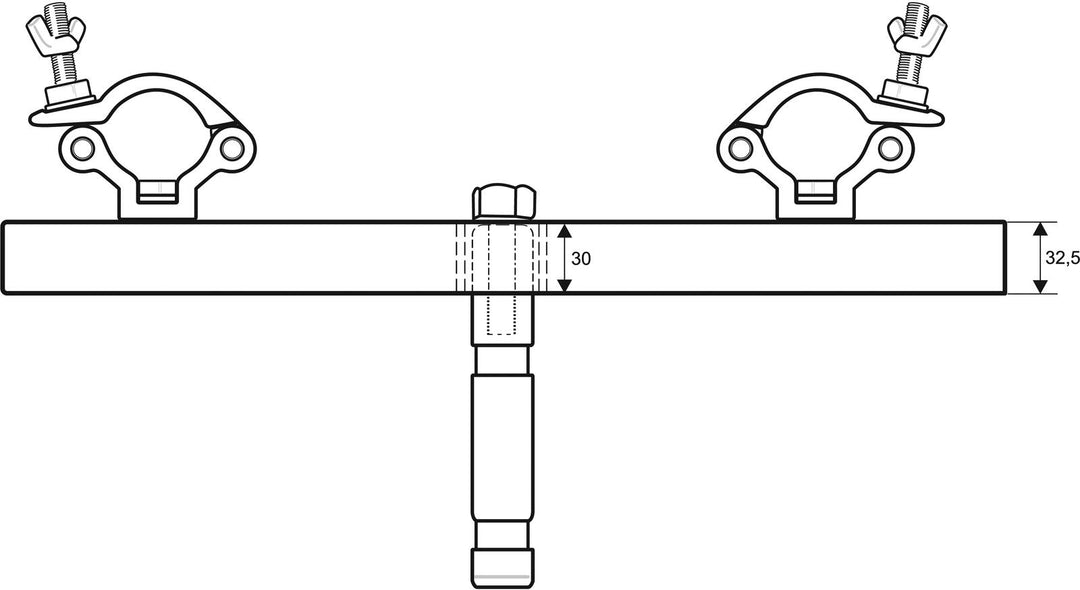 EUROLITE TAH-52 Truss-Adapter mit TV spigot