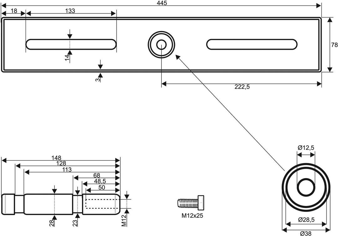 EUROLITE TAH-52 Truss-Adapter mit TV spigot