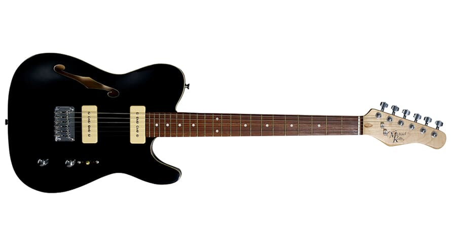 Michael Kelly 59 Thinline Semi-Hollow E-Gitarre, Gloss Black