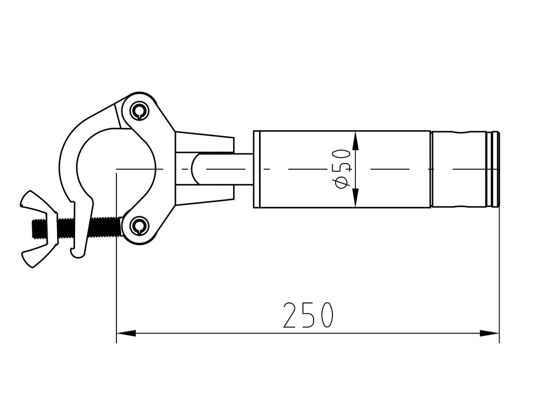 ALUTRUSS CORS-25 Eckstreben-Adapter 25cm