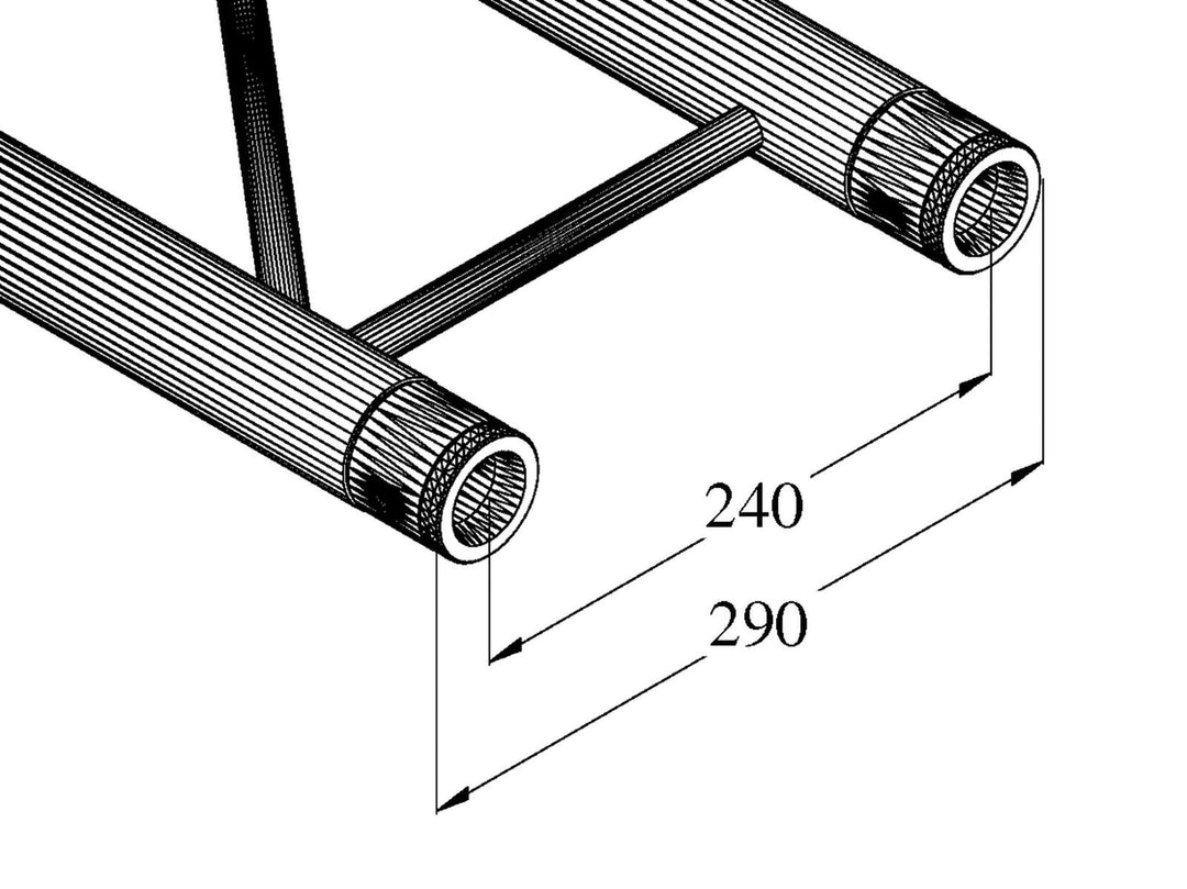 ALUTRUSS BILOCK BQ2-S2000 2-Wege-Kreuzträger bk