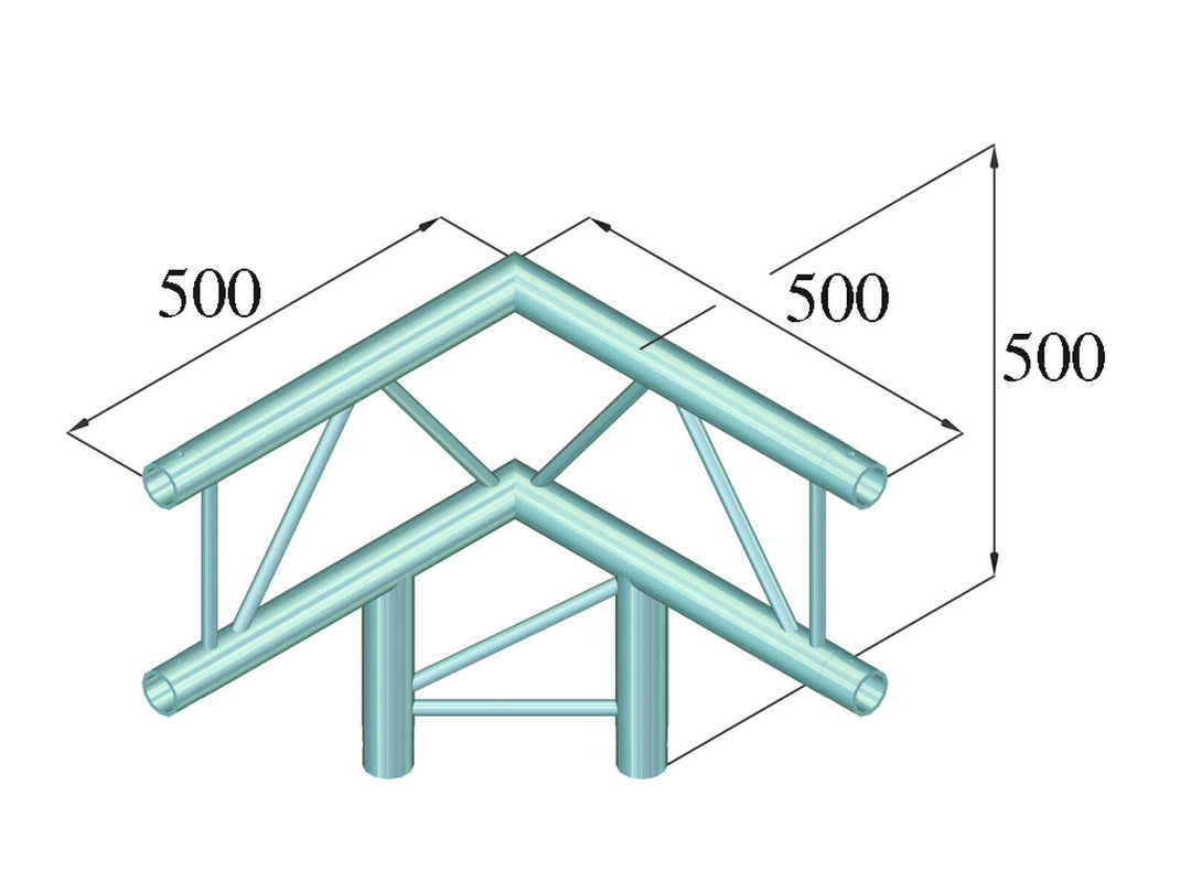 ALUTRUSS BILOCK BQ2-SPAL31V 3-Wege-Ecke 90° bk