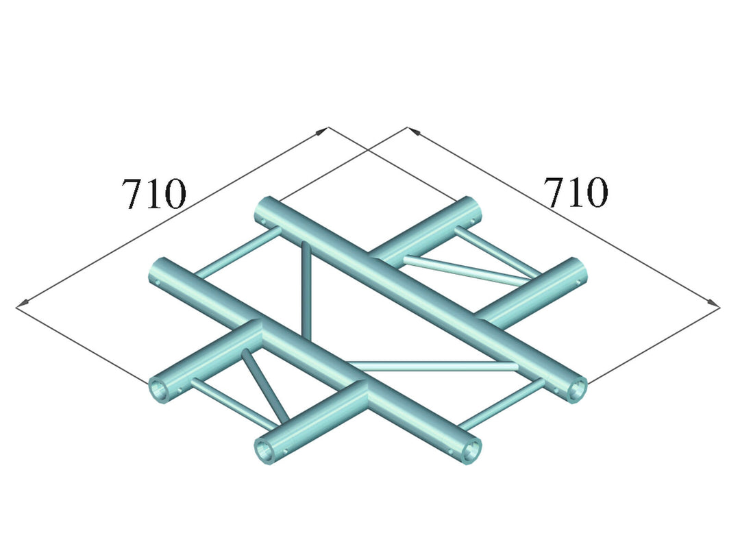 ALUTRUSS BILOCK BQ2-SPAC41H 4-Wege-Kreuzstück bk