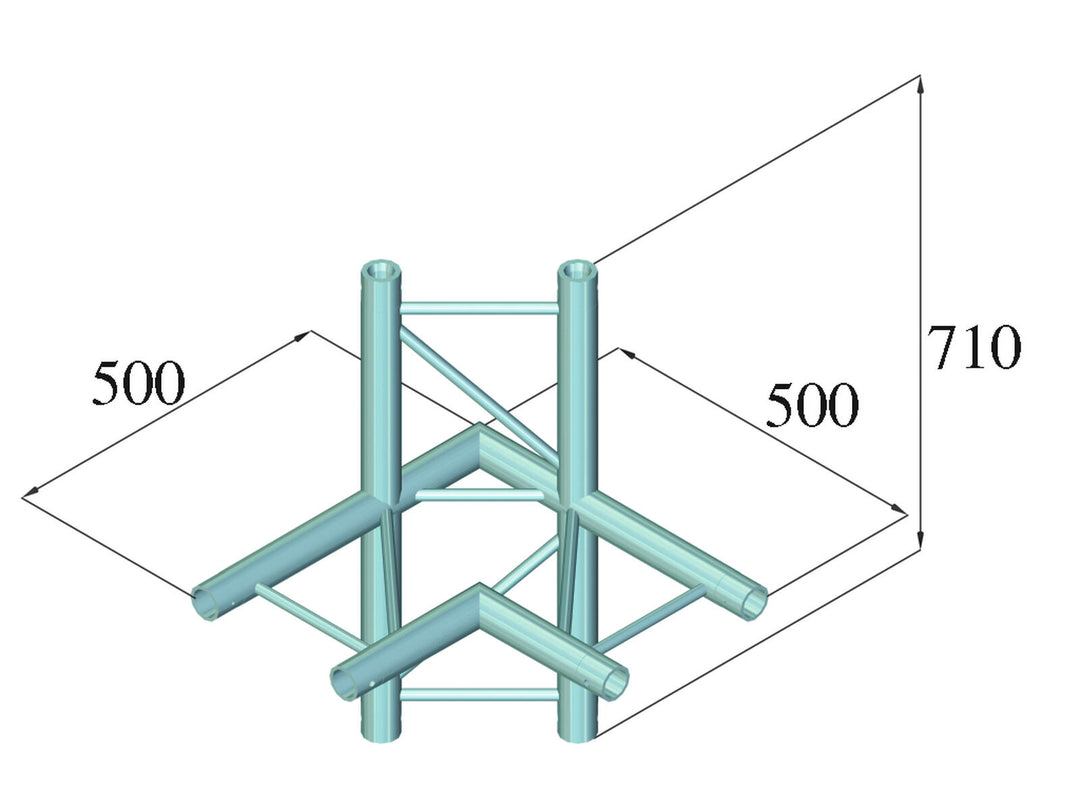 ALUTRUSS BILOCK BQ2-SPAC44H 4-Wege-Eckstück bk
